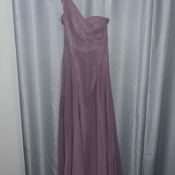 David’s bridal bridesmaid dress, color Quarts. worn once. In perfect condition. - Picture 2 of 4